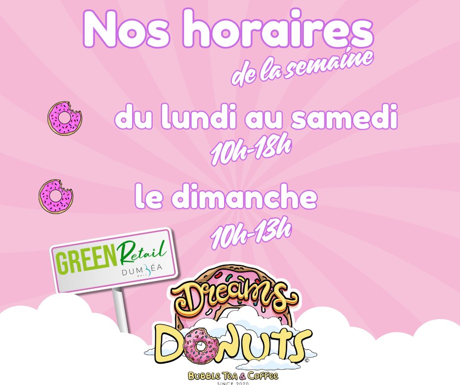 HORAIRES DREAMS DONUTS DUMBEA NC