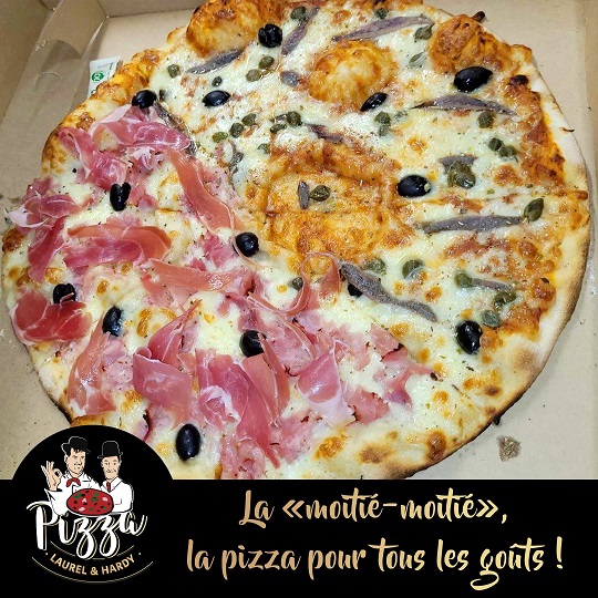 PIZZA MOITIE MOITIE CHEZ LAUREL & HARDY PIZZERIA NOUMEA