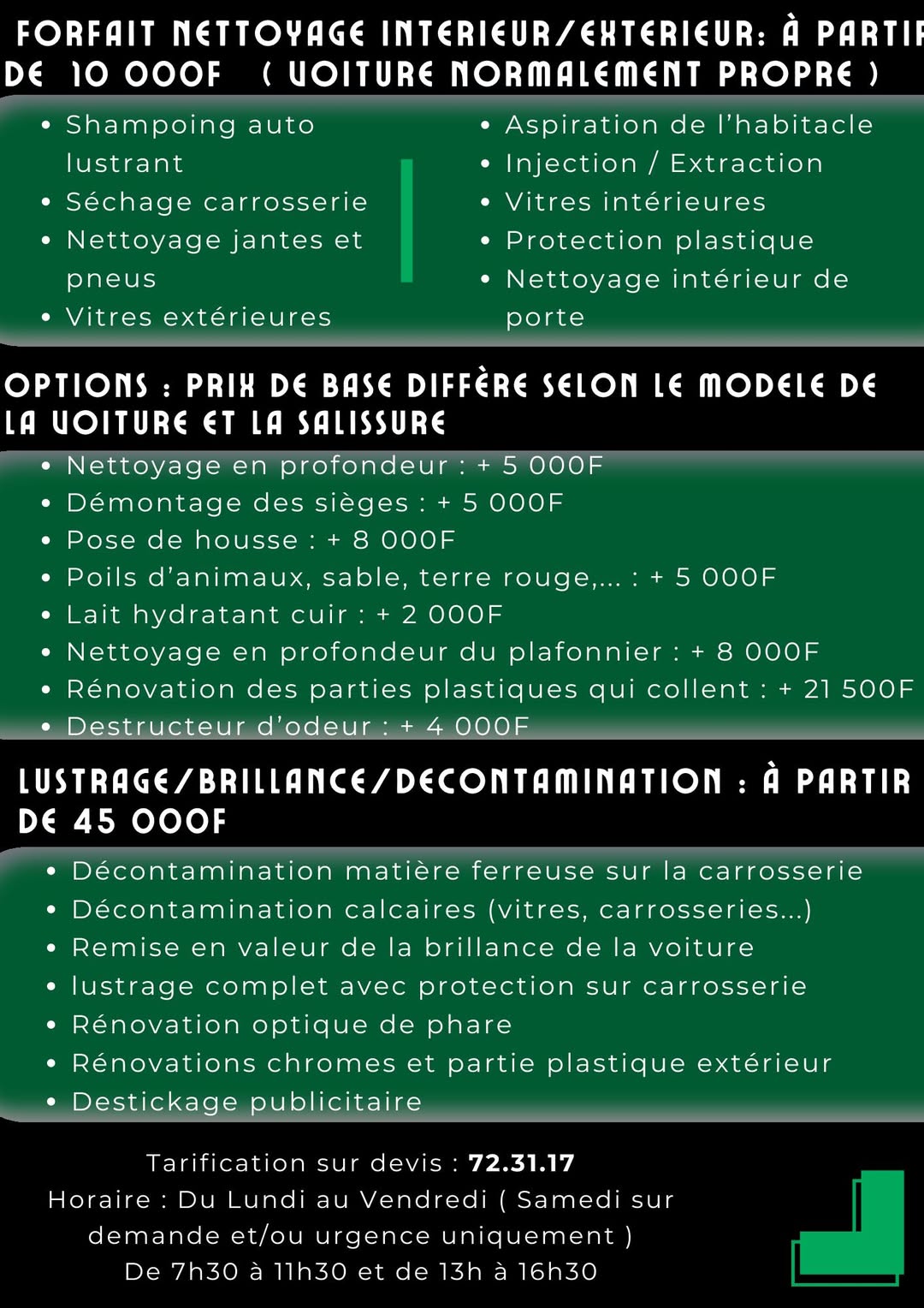 TARIFS C NICKEL NC NETTOYAGE VOITURE NOUMEA