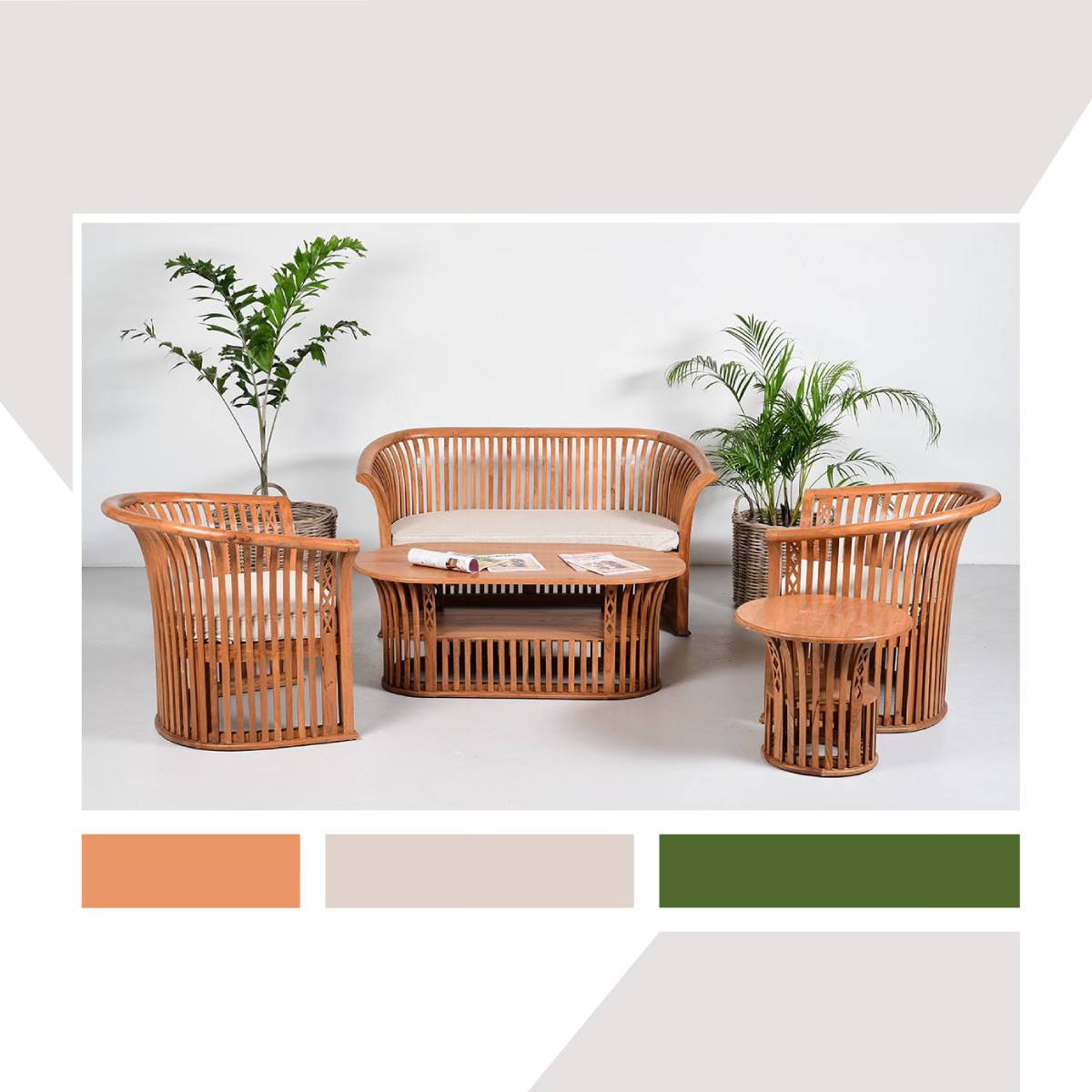 salon jardin en bois exotique chez meuble 2000 à Nouméa, partenaire Chèque Cadeau Calédonien